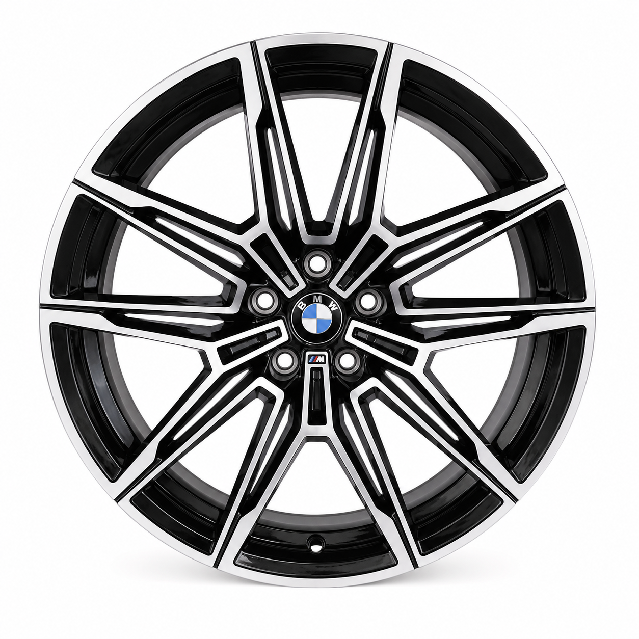 BMW M4 Style 20 inch Black Machine Face wheel front view