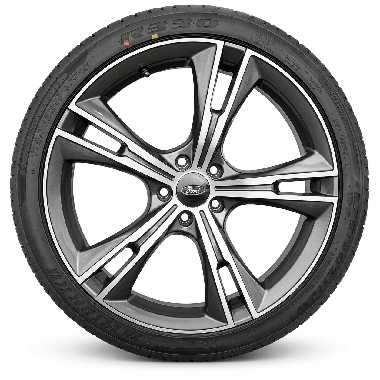Ford GT355 Grey and Silver wheel and tyre