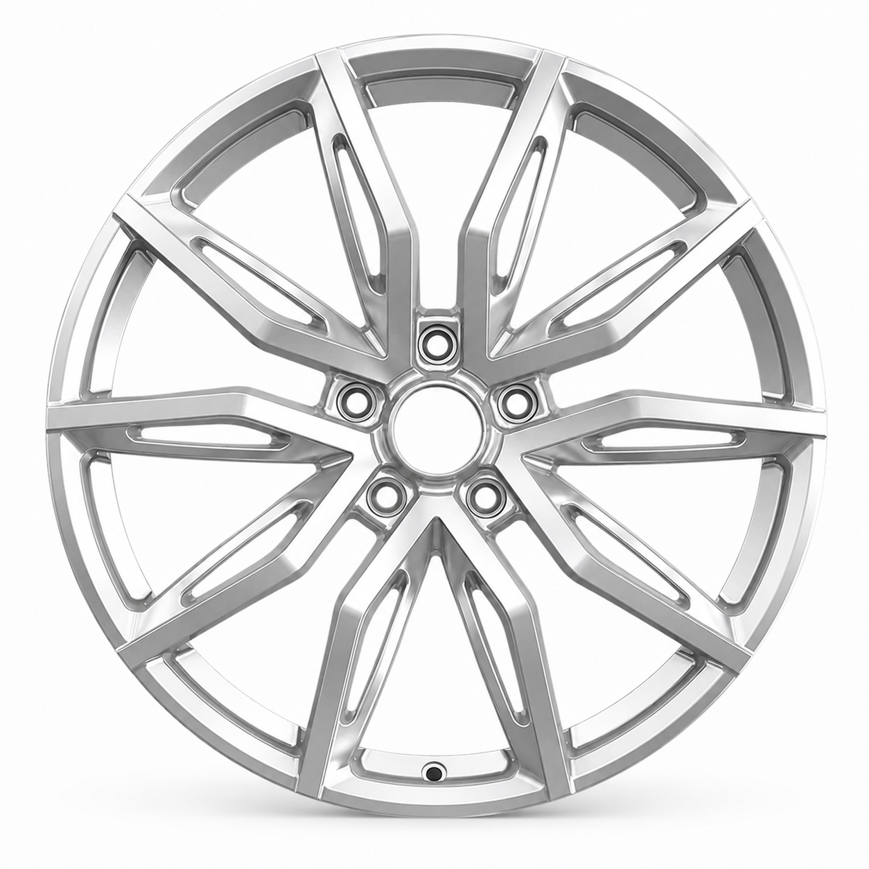 GEN F2 22x9 Silver wheel front view