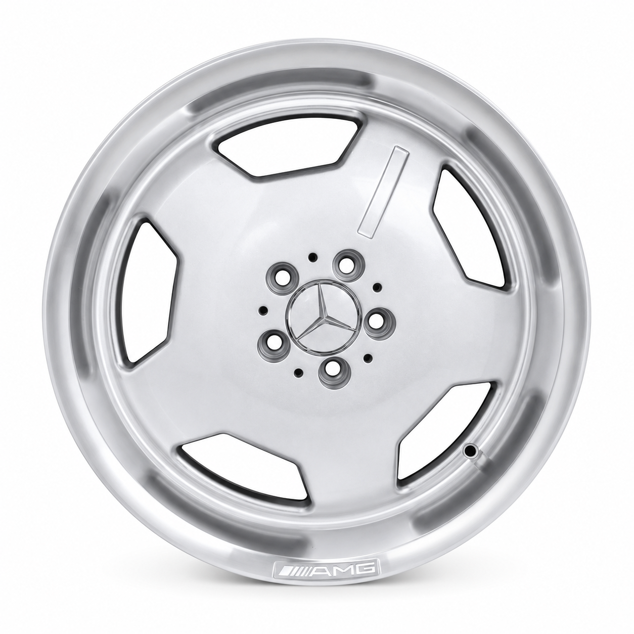 18 inch Mercedes AMG Hammer silver wheel rim front view