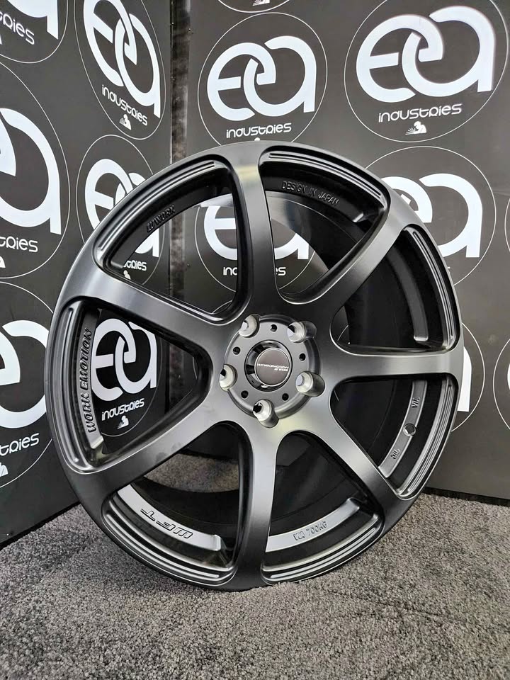 JDM Work AS27 style black wheel rim showroom view
