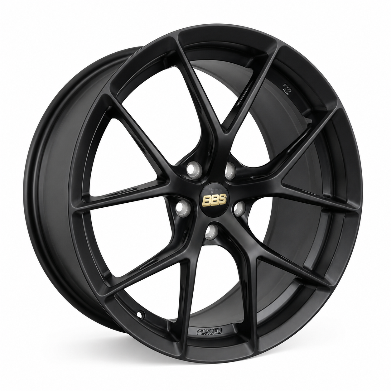 BBS style wheel rim in black angled view