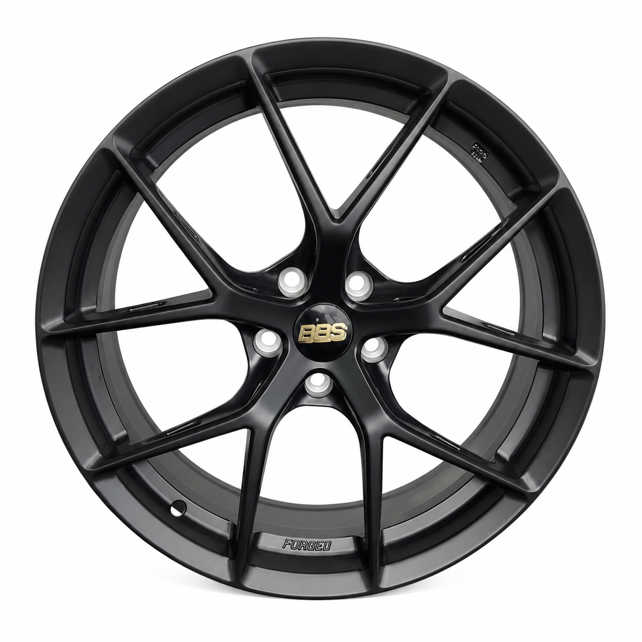 BBS style wheel rim in black front view