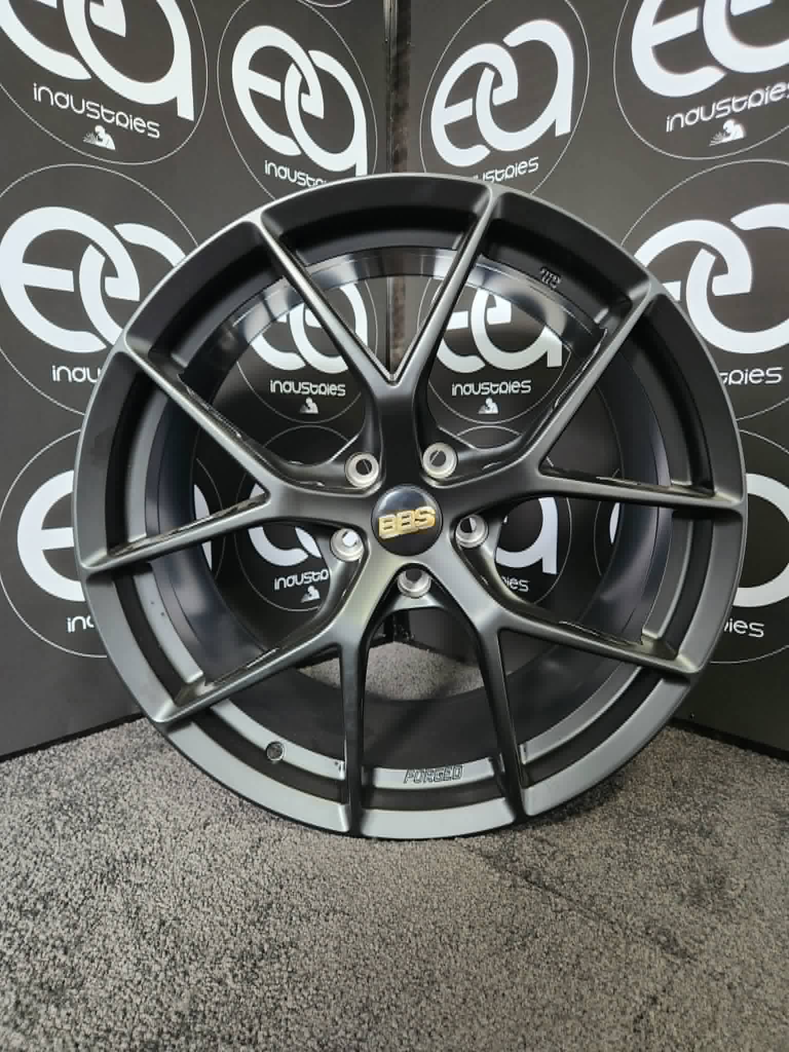 BBS style black wheel rim showroom view