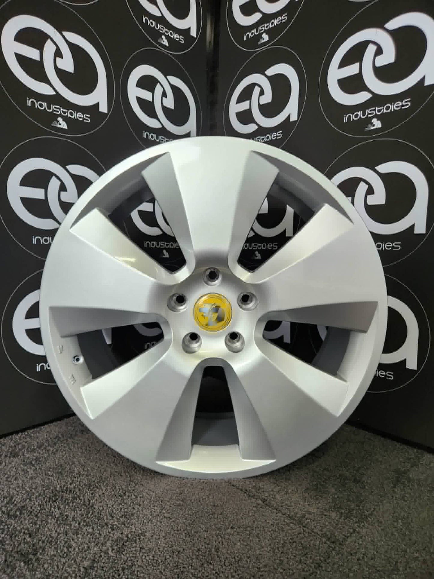 Holden Signature style silver wheel rim showroom view