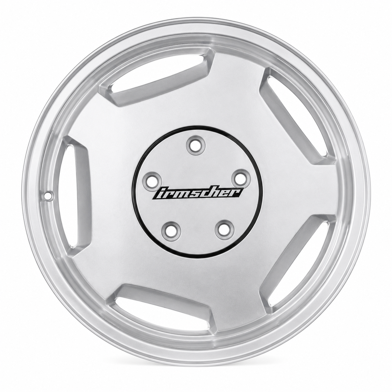 19 inch Irmscher style silver wheel rim front view
