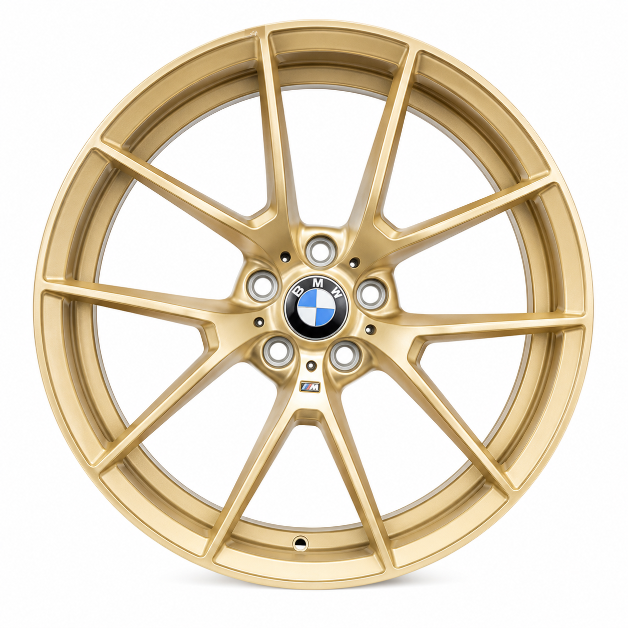 BMW M3 Competition style gold wheel rim front view