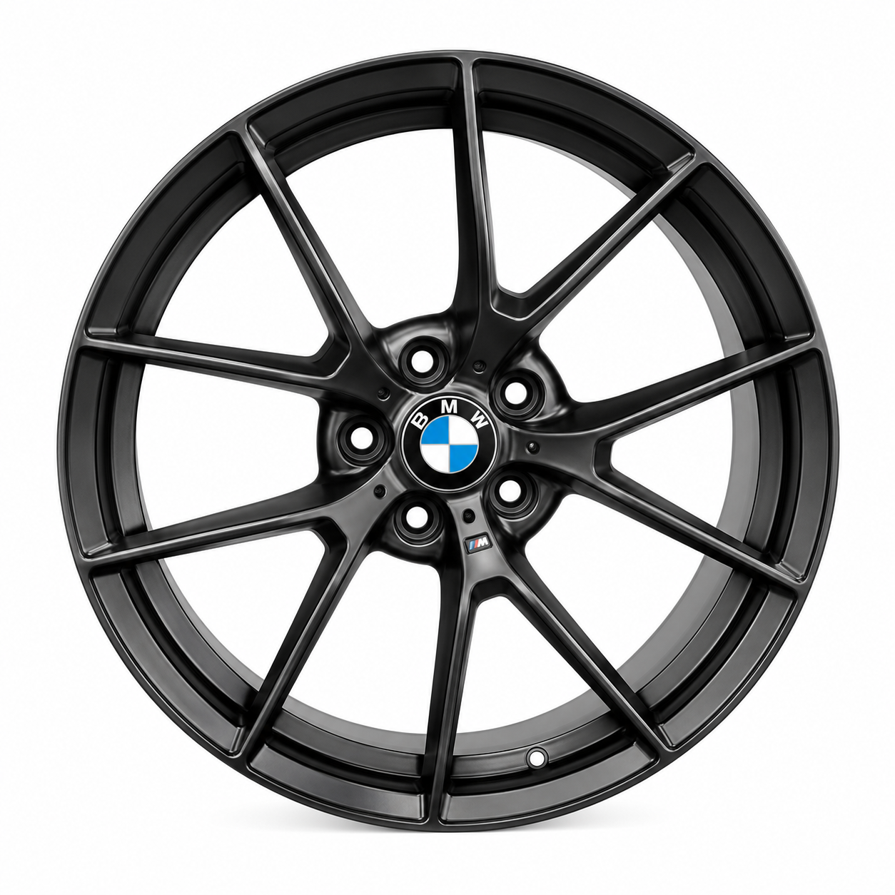 BMW M3 Competition style gloss black wheel rim front view