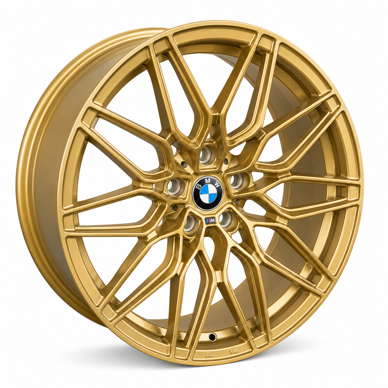 18 inch BMW M style bronze wheel rim angled view