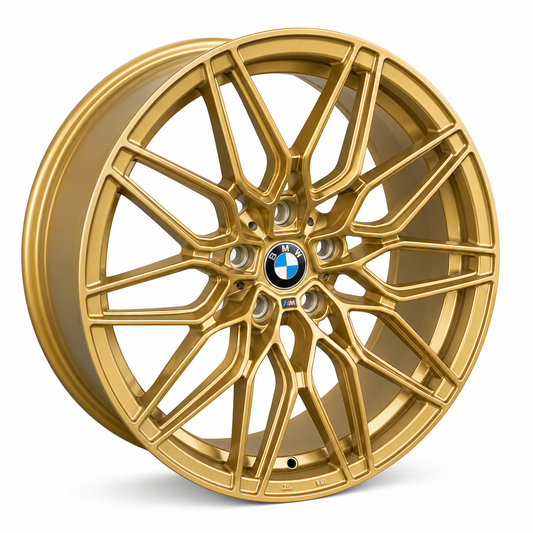 18 inch BMW M style bronze wheel rim angled view
