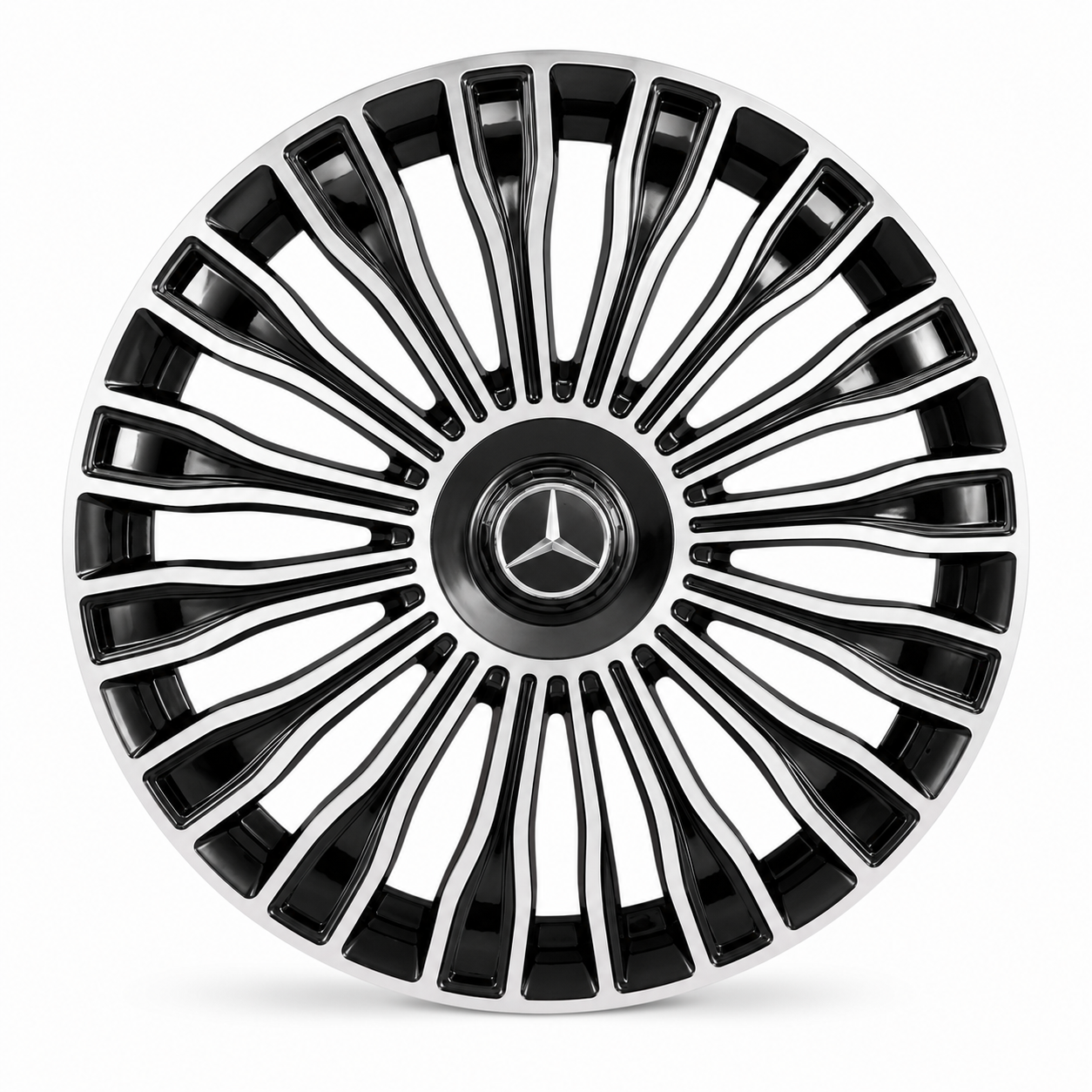 20 inch Mercedes Maybach style machine face wheel rim front view