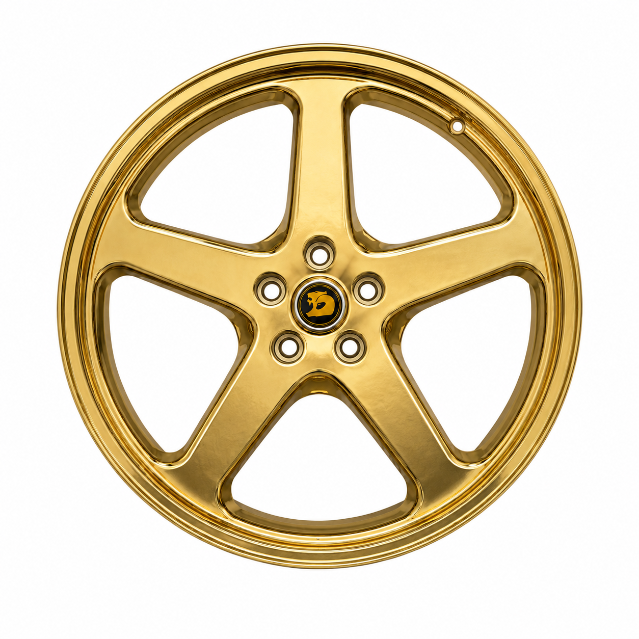 Walky 22 inch gold chrome wheel rim front view